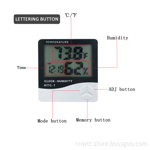 Digital Temperature & Humidity Monitor with Alarm Clock